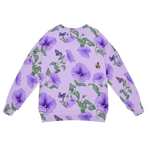 JUNZAN Safari Petunia Purple Little Kids Pullover Hoodie Crewneck Boys Sweat Shirt Athletic 4T2