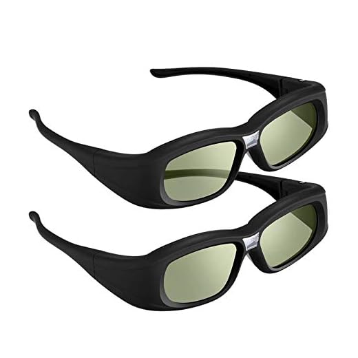 Elikliv 144 Hz DLP Link 3D Glasses, 2 Pack Rechargeable 3D Active Shutter Glasses for 3D DLP Projectors, Compatible with Acer, ViewSonic, BenQ, Vivitek, Optoma, Panasonic, Dell, Viewsonic