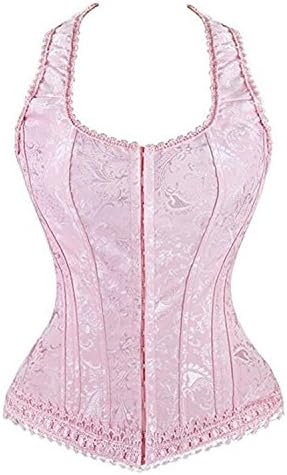 Amazon Kranchungel ファッション サテン ホールターネック コルセット オーバーバスト 可愛い コルセット ウエストニッパー 通販