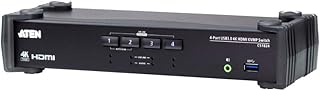 ATEN 4-Port USB 3.0 4K HDMI KVMP™ Switch with Audio Mixer Mode