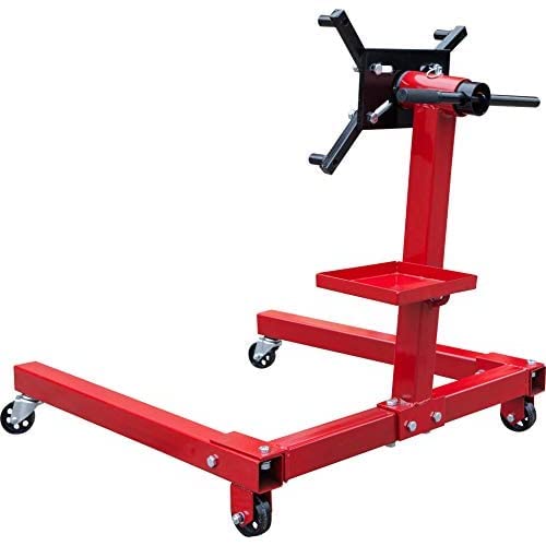 Big Red T25671 Torin Steel Rotating Engine Stand With 360 Degree Rotating Head And Tool Storage Tray: 5/8 Ton (1,250 Lb) Capacity, Red #TOP4