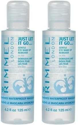 Rimmel London Struccante Occhi Delicato Just Let it Go per Trucco Waterproof, 125 ml (Confezione da 2)
