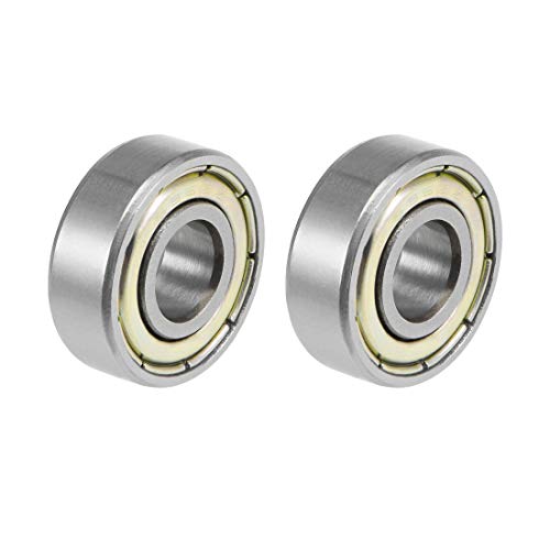 uxcell 696ZZ Deep Groove Ball Bearings Z2 6mm X 15mm X 5mm Double Shielded Carbon Steel 2pcs