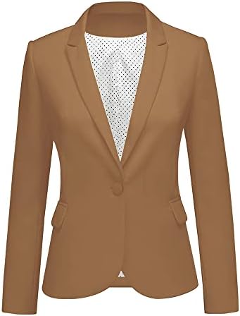 LookbookStore Womens Notched Lapel Pockets Button Work Office Bla...
