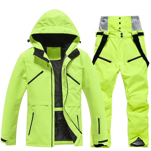 Combinaison de ski femme imperméable 2 pièces avec veste à capuche et pantalon chaud S-3XL