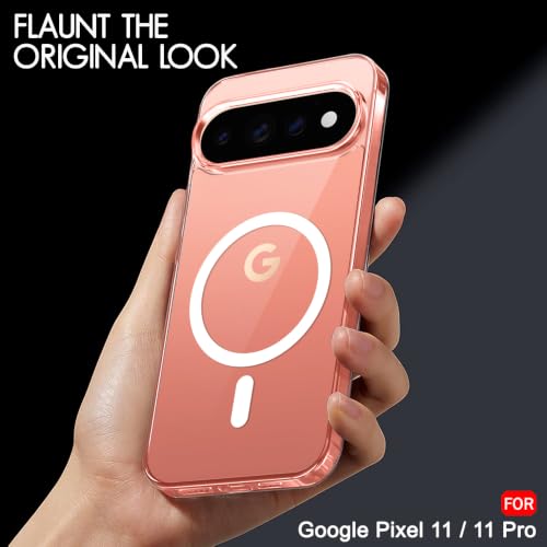 Image of TheGiftKart Ultra-Hybrid Crystal Clear Back Case Cover for Google Pixel 11 / Pixel 11 Pro | Shockproof Design | Hard Back Cover Case for Google Pixel 11 /11 Pro (PC & TPU, Magsafe Compatible, Clear)