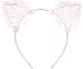 Bonnie Z. Leonardo Exquisite Sweet Lace Cat Ears Headband Pure White 1pcs