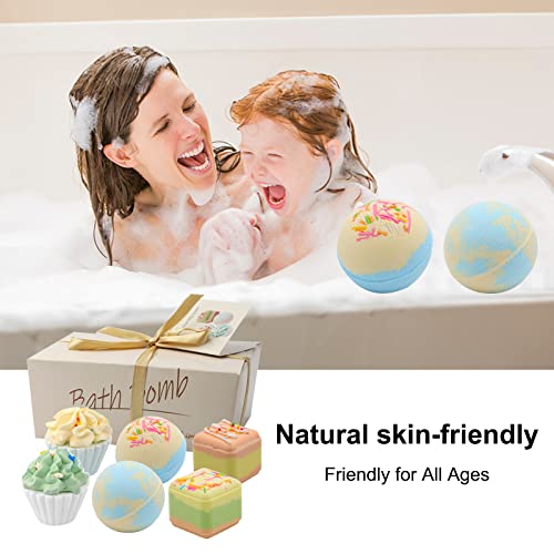 Qudai Conjunto de bombas de banho 6 peças de bolas de sais de banho naturais Conjunto de bolhas orgâ