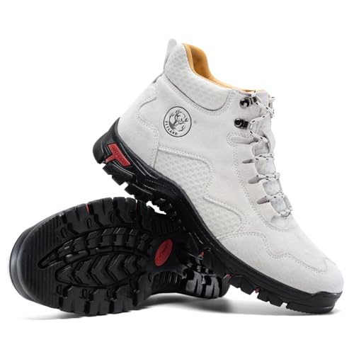Image of FLYLAND Men's Chukka Boots Casual Leather Shoes Ankle Shoes Non Slip Breathable Comfortable Mid Top for Outdoor Driving Walking