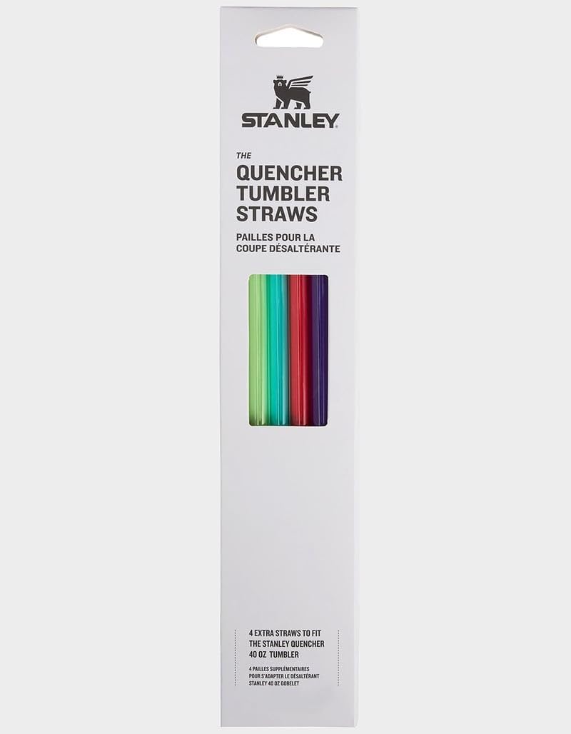 Stanley Paquete de 4 pajitas para vaso Quencher para 30 oz | Pajitas de repuesto reutilizables para vaso con asa | Accesorio para vaso de acero inoxidable | Sin BPA | Verano 2 (multicolor)