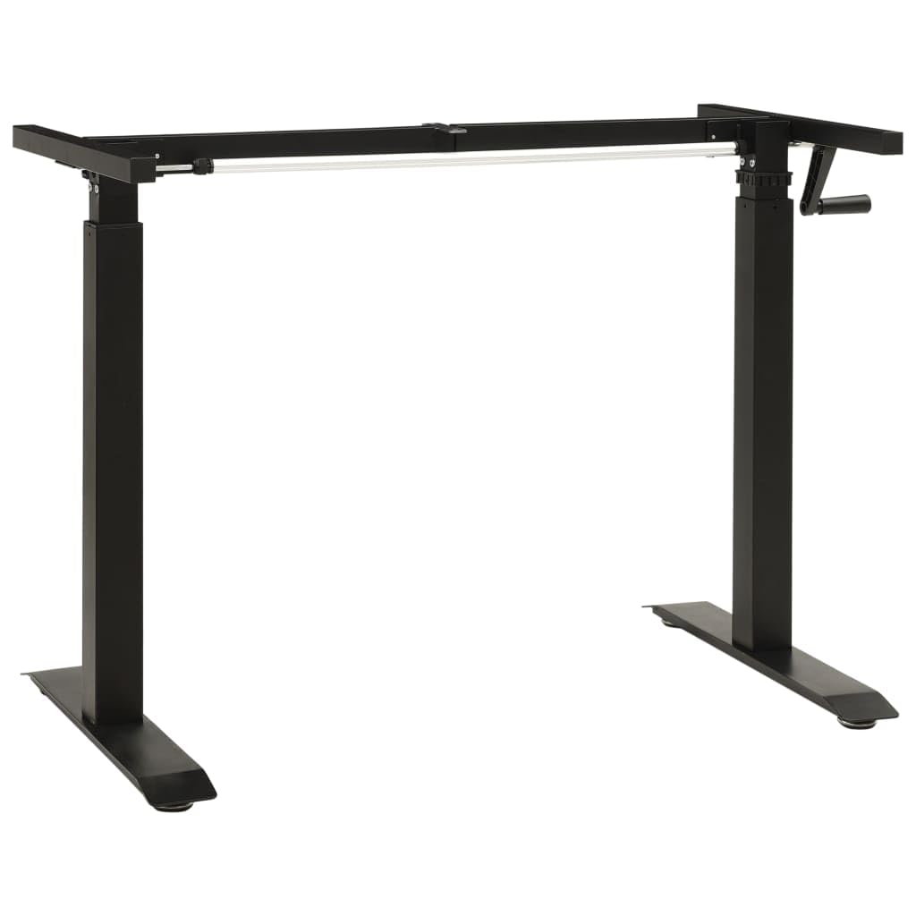 vidaXL Estructura de Escritorio de Altura Ajustable manivela Negro