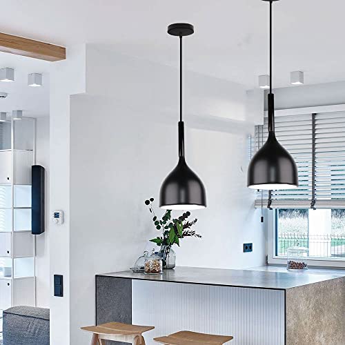 SHUANGZ Eenvoudig Licht En Luxe Slaapkamer Persoonlijkheid Kroonluchter Industriele Hanglamp Vintage Lampenkap Van 47,2… - Afbeelding 4