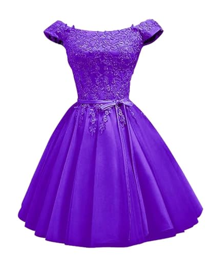 Image of Asulla Short Prom Dresses Homecoming Cocktail Dresses Lace Appliques Bridesmaid Dresses for Wedding
