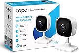 TP-Link Tapo Caméra Surveillance WiFi intérieure Tapo C100, FHD 1080P, vision nocturne, détection de mouvement, audio bidirectionnel, compatible avec Alexa et Google Assistant, pour Bébé/Animaux