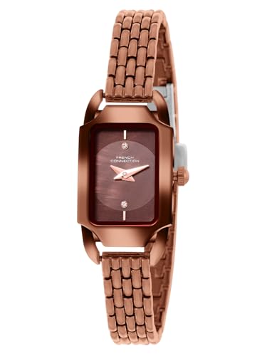Image of French Connection Opessence Analog Brown Rectangle Dial Watch for Women-FCN0177BRM