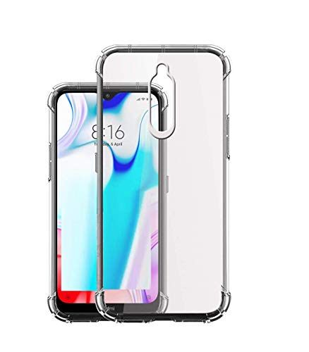 Image of COVERBLACK Rubber Silicone Back Cover for Mi Redmi 8 - Transparent