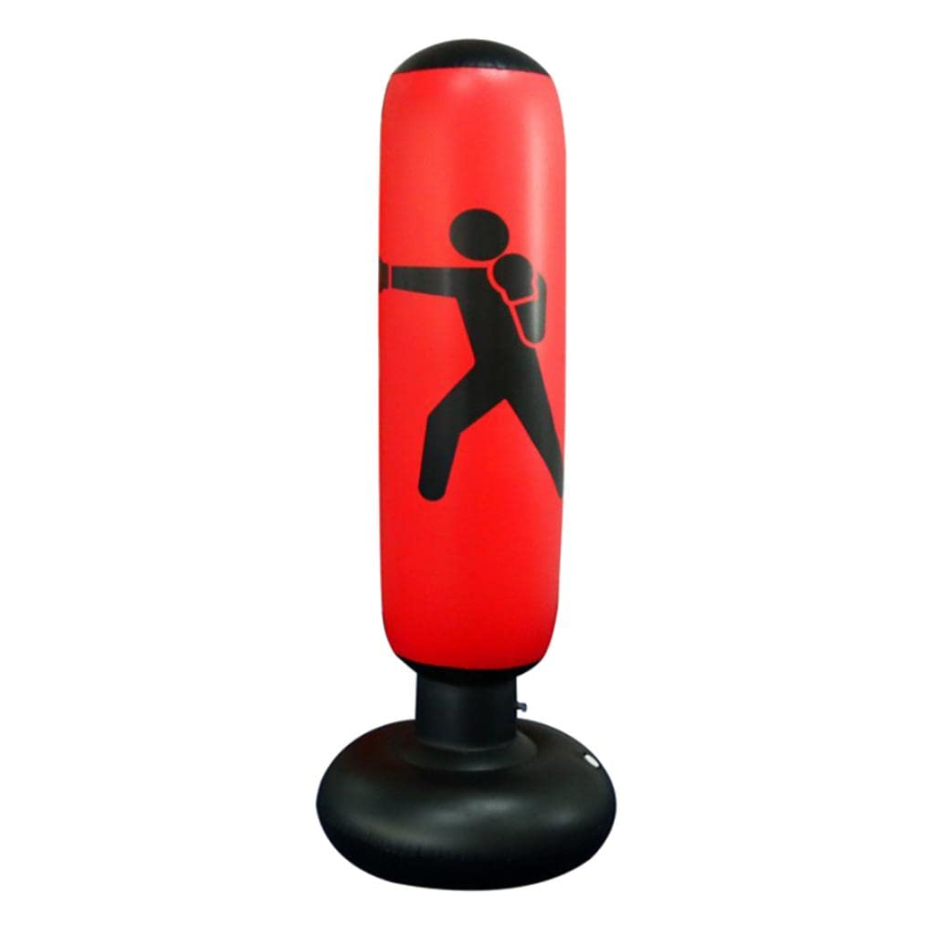 63 Inch Inflatable Boxing Punching Bag Adult Kids Sandbag Fitness red-image-21