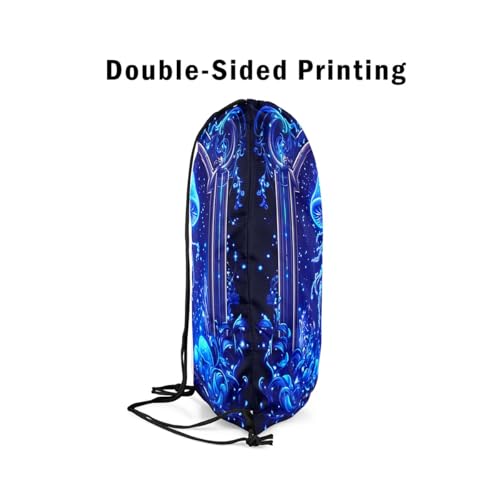 Feelyou Jellyfish Drawstring Backpack 13"x15.7" Ocean Sports Gym String Bag Sea Creature Underwater World Drawstring Bags Marine life Sealife Waterproof Cinch Bag Aquatic Animal4