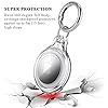 COOLQO-4-Pack-Waterproof-Air-Tag-Keychain-Holder-Case-Compatible-with-Apple-AirTag-Case-for-Dog-cat-Collar-Tracker-Key-Ring-360-Full-Body-Coverage-Hard-2in1-Shockproof-Locator-Protective-Cover-Clear 4 Pack Waterproof Air Tag Case for Dog