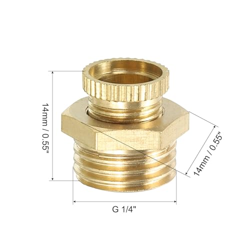 PATIKIL Air Compressor Tank Drain Valve, 4 Pack G 1/4'' Brass Air Compressor Drain Valve Replacement Part - Image 2