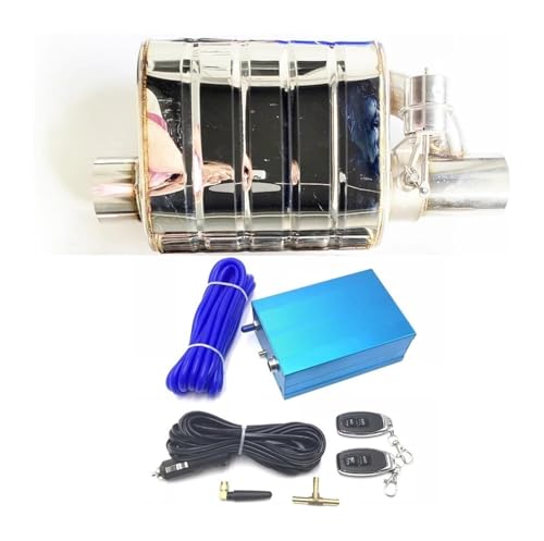 車用排気システム 真空バルブ コントロールパイプキット 可変サイレンサー ステンレスマフラー スイッチサウンド L+R マフラーカッター(51 L Controller A)