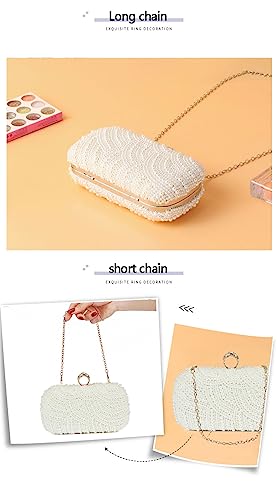 Image of Women's Evening Handbags Pearl Clutch Purse Beaded bag Bridal Clutch wedding Purse