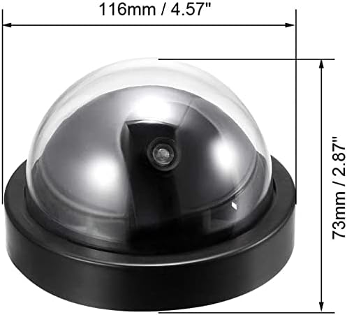 XYWHPGV Fake Security Camera Dummy Dome CCTV with Blinking Red LED Warning Alert Light for Home Outdoor Indoor Black 4pcs(3b4e4 2aca0 c6eec 67290 2b4df 30740