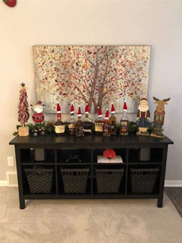 ZTOONE 20PCS Mini Felt Santa Hats Christmas Tableware Silverware Holders Wine Bottle Decor - Image 6