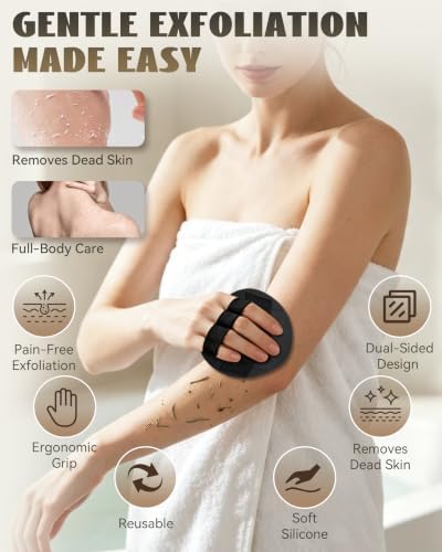 Vivanchor Exfoliating Glove, No Pain Exfoliating Bath Scrubber Glove