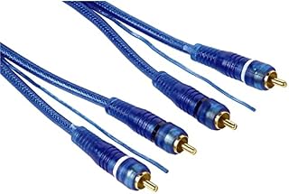 Hama Przewody połączeniowe RCA, kabel 2x CINCH - 2x CINCH + sterowanie (podwójne ekranizowanie, pozłacane, wtyczka 5,5x12,5mm, miedź OFC, 5m) niebieski