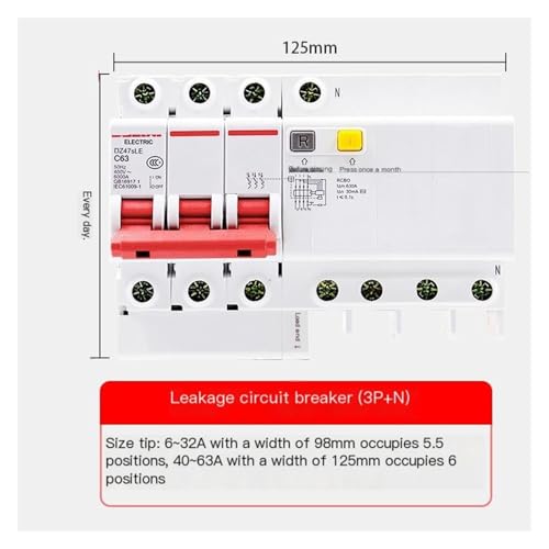 Disjoncteur de fuite DZ47sLE-3P+N élimine les risques d'isolement 380V - 3