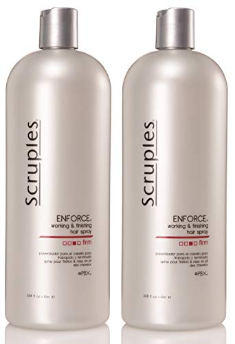 Scruples Enforce Working & Finishing Hair Spray 33.8 Ounce (Pack of 2)