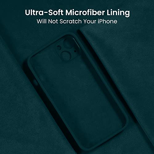 Image of FireNova Designed for iPhone 13 Case, Silicone Upgraded [Camera Protection] Phone Case, Soft Anti-Scratch Microfiber Lining Inside, 6.1 inch, Teal