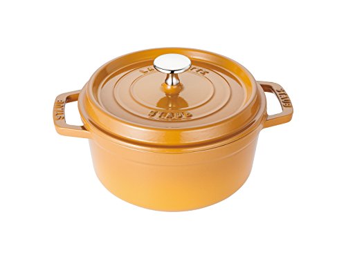 STAUB Cocotte, Hierro Fundido, Hierro Fundido, Amarillo Mostaza, 23.5 x 21.5 x 11 cm