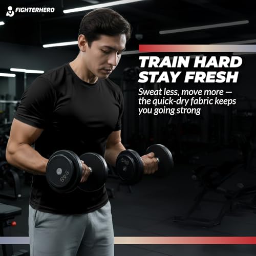 Image of Gym T Shirts for Men Workout | Sports Tshirt for Man | Running Mens T-Shirts | Polyester Men's T Shirt | Quick Dry fit Training Active Wear | Badminton Football Jersey Tshirts