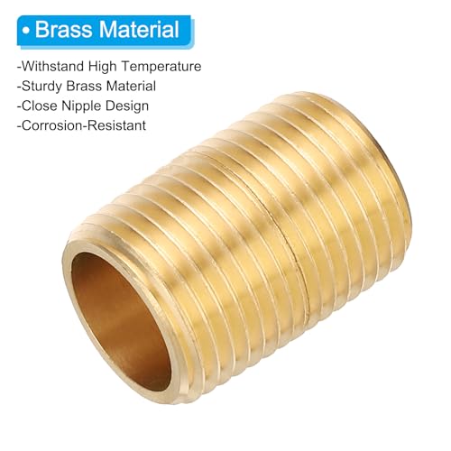 Tapón macho NPT 1/2" de latón anticorrosivo PATIKIL para bloquear fugas de aceite y aire, 10 uds 4