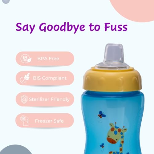 Image of Adore Spouty Silicon Soft Spout Sipper with Hood 270ml (Blue)