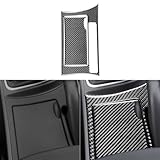 NVCNX Real Premium Carbon Fiber Compatible with Mazda 3 Mazdaspeed 3 2010 2011 2012 2013 Mazda3 Mazdaspeed3 Sedan Hatchback Accessories Center Console Cup Holder Panel Cover Interior Trim 2PCs Black