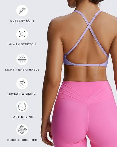 Image of Aoxjox Women's Workout Sports Bras Fitness Metamorph Sienna Twist Bra Yoga Crop Tank
