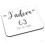 Tapis de Souris J'adore 63 PUY De Dome Departement France Region Clermont Ferrand