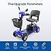 1inchome 4 Wheel Mobility Scooter, Upgrade Electric Power Mobile Wheelchair for Seniors Adult with Lights Collapsible and Compact Duty Travel Scooter w/Basket and Extended Battery, 1.0 Count
