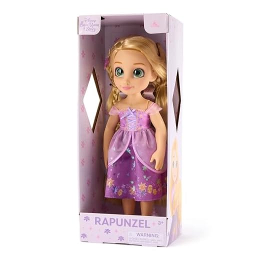 Disney Store Official, Enredados, Rapunzel, colección Once Upon a Story, muñeca con Cepillo para el Pelo de Juguete, 40,5 cm, a Partir de 3 años