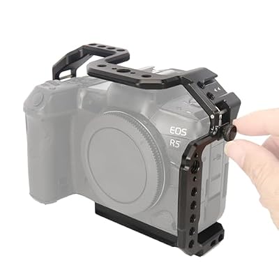 NICEYRIG Cage for Canon EOS R5 II, R5 C, R5, R6, R6 Mark II/III Mirrorless Camera, Video Shooting Filmaking Rig Stabilizer with Quick Release Plate for Arca-Swiss, Dual Cold Shoe Mounts - 396