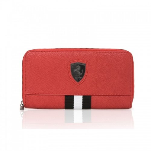 Preisvergleich Produktbild Ferrari Original Damen Brieftasche / Geldbeutel Rot Wappen