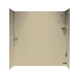 Swanstone SS00603.122 Solid Surface Glue-up 3-Panel Bathtub Wall kit, 30-in L X 60-in H X 60-in H, Prairie