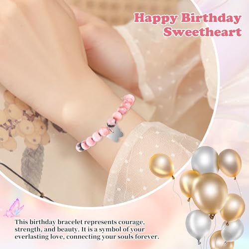 8 Year Old Girl Butterfly Bracelets - Gifts for 6-12 Year Old Girls & Teens with Message Card4