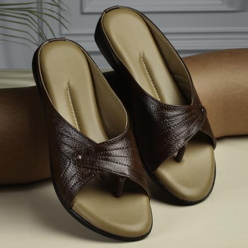 Image of AROOM Leather Comfortable & Stylish Sandals For Women & Girls