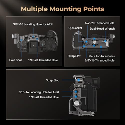 Image of SmallRig Camera Cage Kit for Sony Alpha 9 III, with Mini Side Handle Handgrip