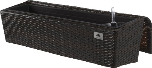 GARTENFREUDE Polyrattan Balkonkasten Blumenkasten, 82 x 25 x 22 cm, mit...