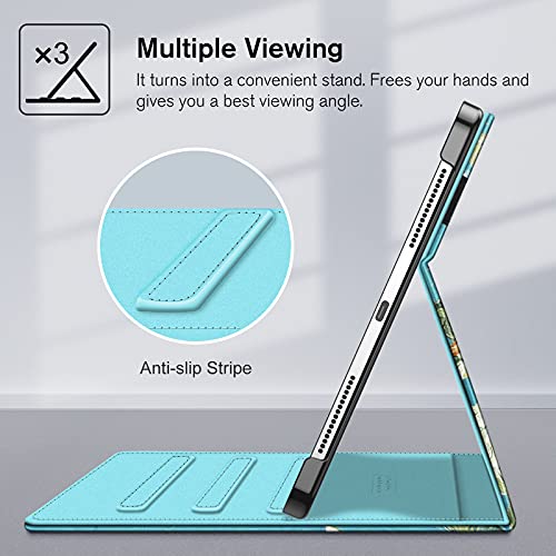 Coque iPad Pro 11 Pouces Housse Multi-Angles Multi-Générations Fleur Abricotier
